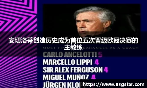 安切洛蒂创造历史成为首位五次晋级欧冠决赛的主教练